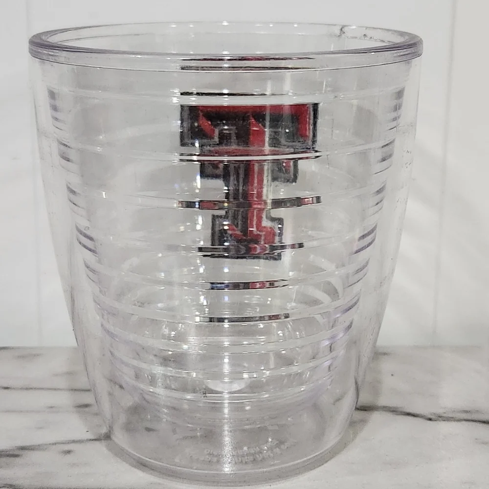 Tervis Texas Tech logo 12oz. Insulated Clear cup *no lid*